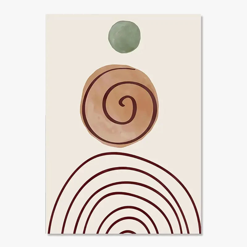 affiches boho peinture abstraite géométrique décoration intérieure nordique