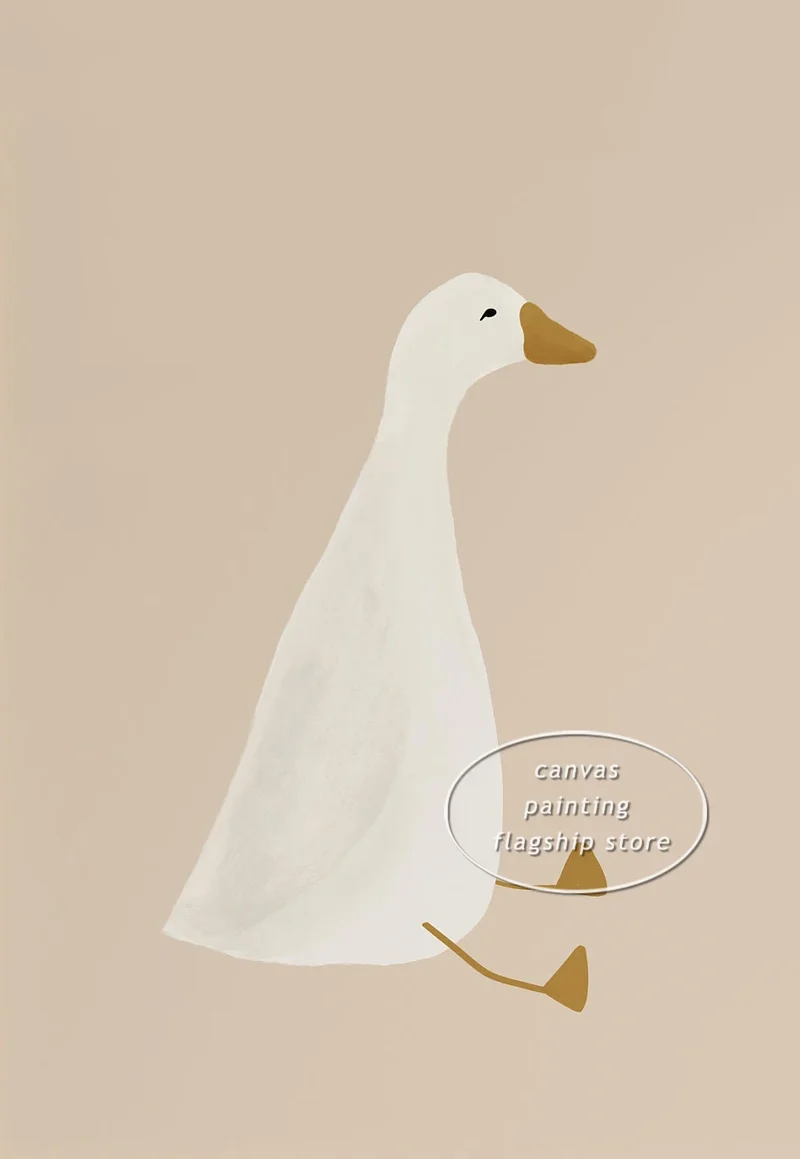 affiches d'oies mignonnes pour décoration enfantine en toile