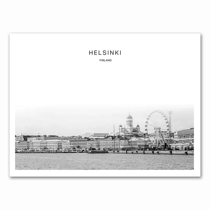 affiches modernes de new york londres paris en noir et blanc