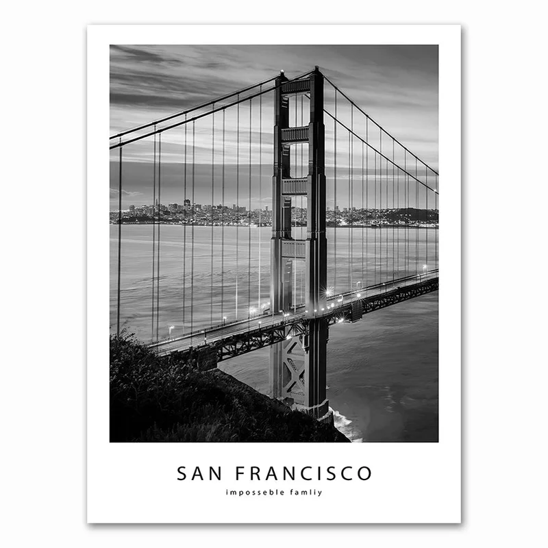 affiches modernes de new york londres et paris en noir et blanc