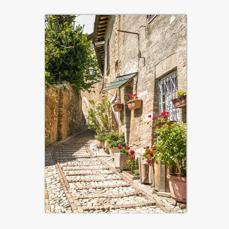 affiche toile de bellagio en toscane décor méditerranéen rural nordique
