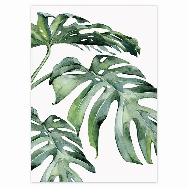 plante tropicale moderne art mural scandinave décoration intérieure