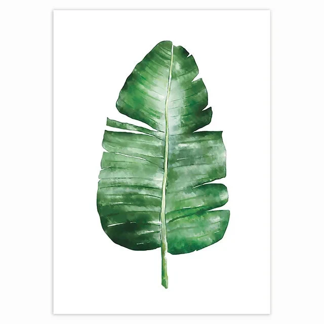 plante tropicale nordique art mural moderne décoration intérieure