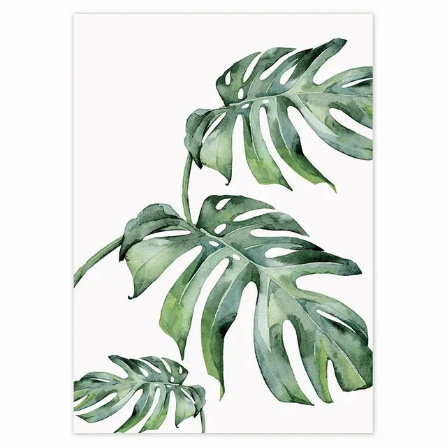 plante tropicale nordique art mural décoration moderne