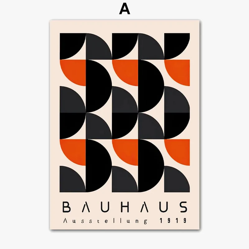 affiches d'art mural géométriques style bauhaus pour décoration moderne