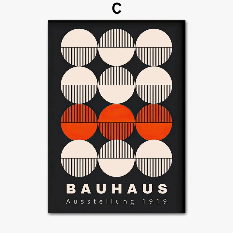 affiches d'art mural géométriques style bauhaus pour décoration moderne
