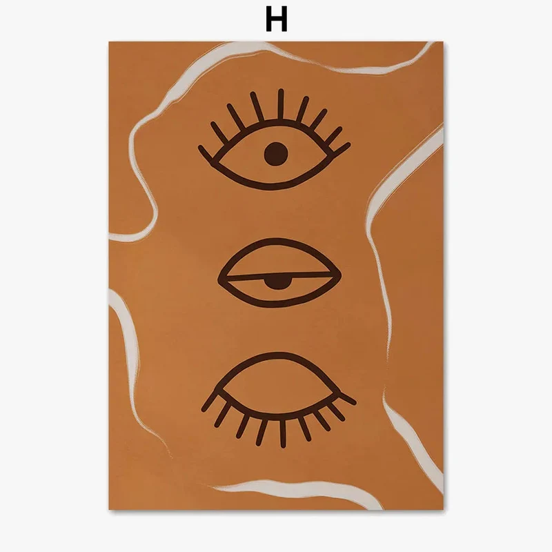 art mural abstrait boho avec lune fleurs et arc-en-ciel