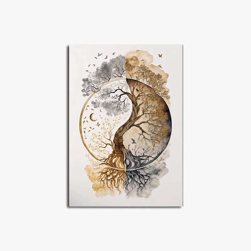 impression sur toile arbre de vie bouddha art mural spirituel moderne