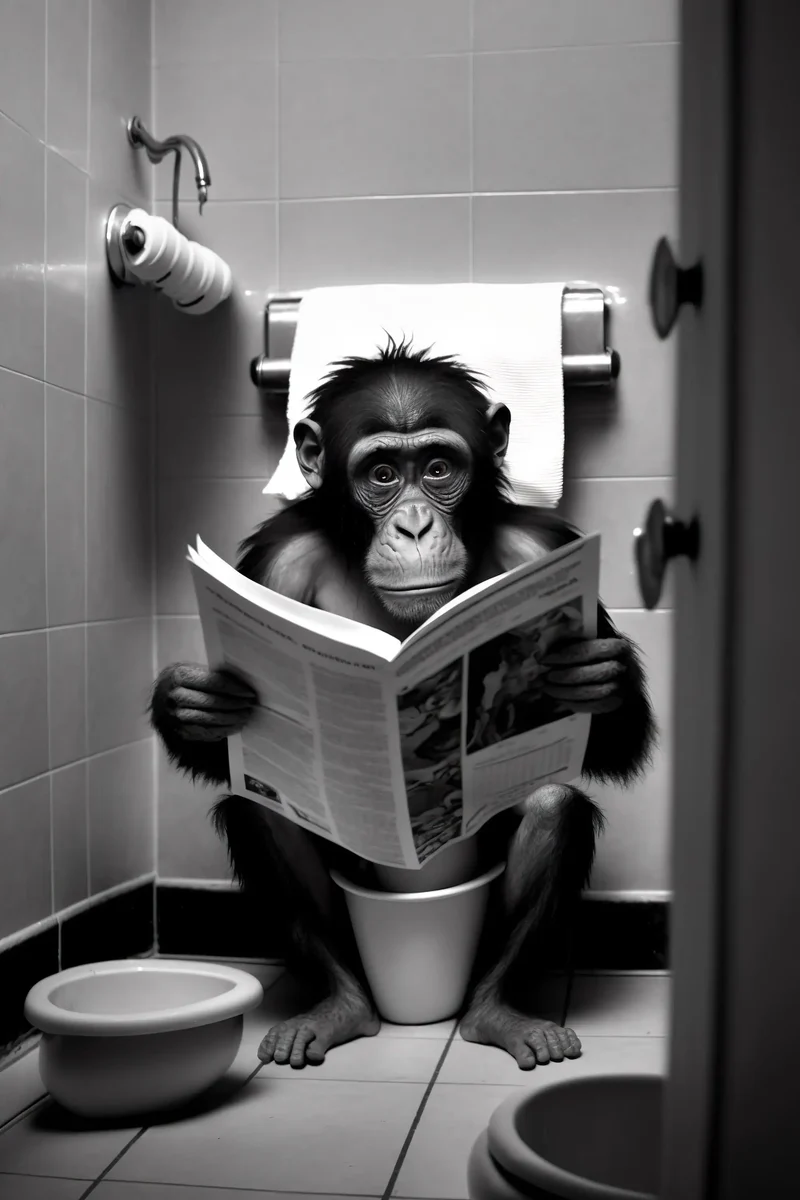 décoration murale humoristique avec animaux sur toilettes