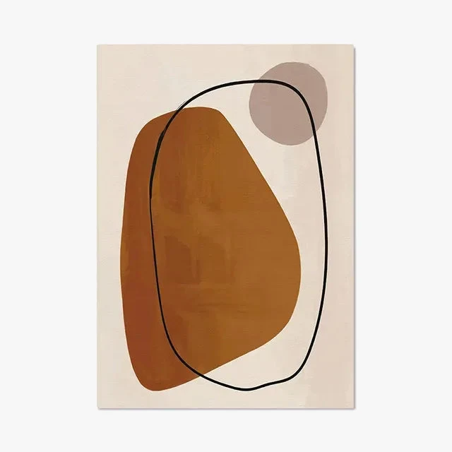 affiches abstraites géométriques avec visage pour décoration intérieure moderne