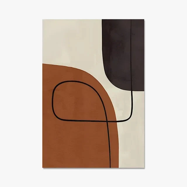 affiches murales abstraites géométriques avec visage art moderne