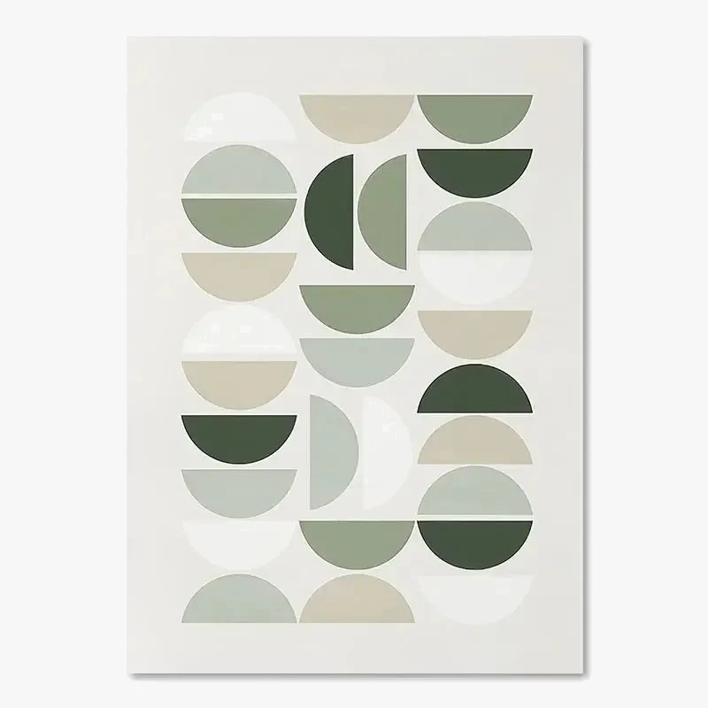 affiches murales boho abstraites soleil lune feuilles géométriques décoratives