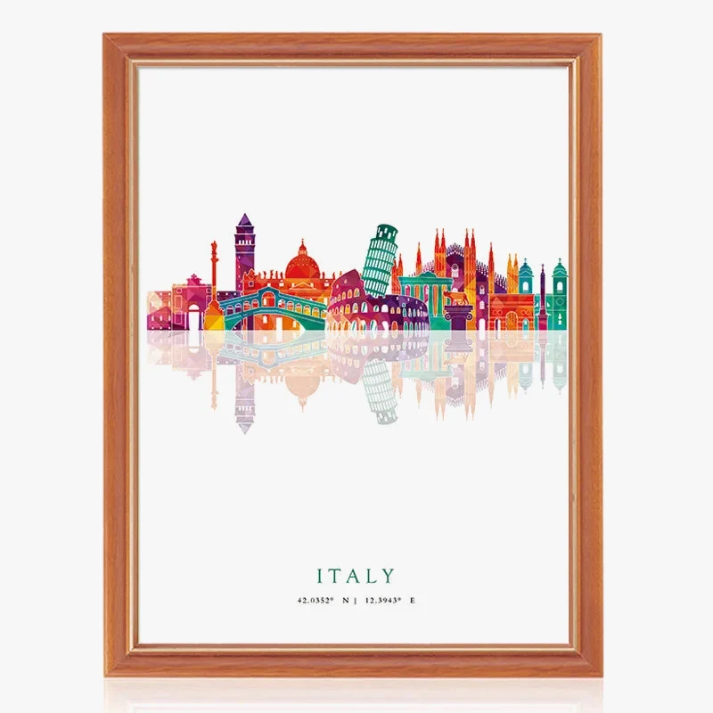 affiches skyline des villes art mural décoratif moderne