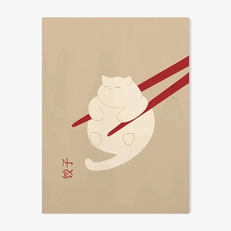 affiche moderne d'une créature de dessin animé mignon décorative