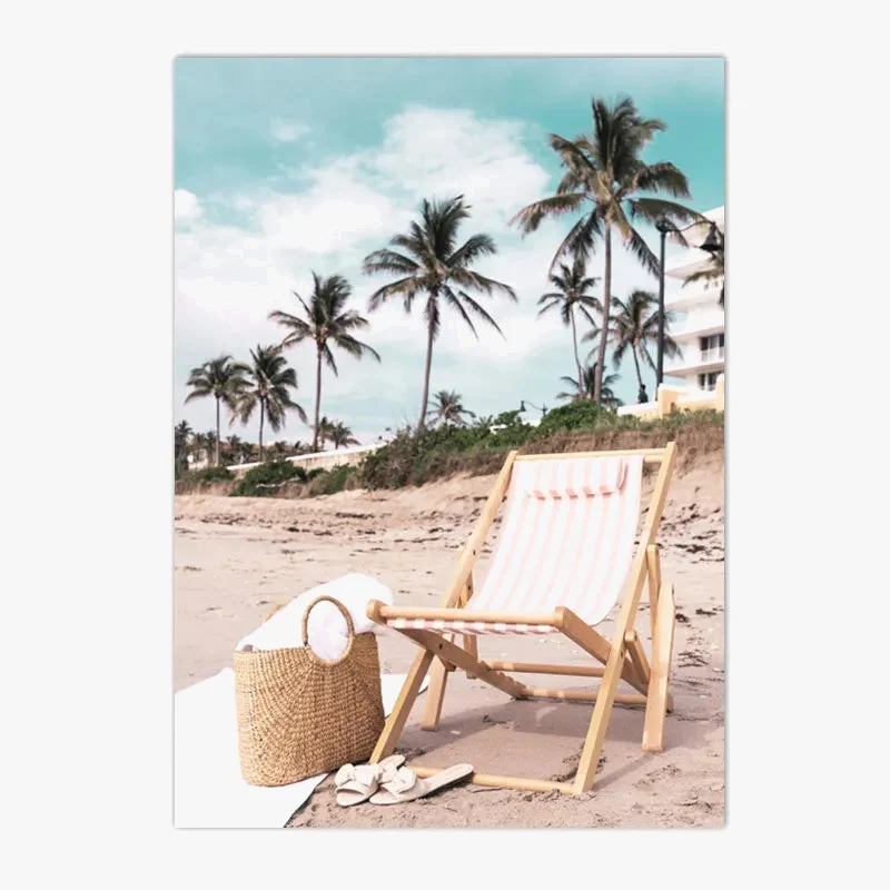 affiche murale lever de soleil plage vagues décoration moderne
