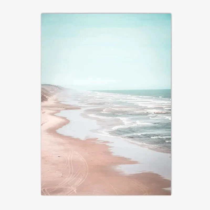 affiche de lever de soleil sur la plage moderne décor mural