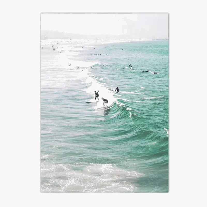 affiche de lever de soleil sur la plage décoration murale moderne