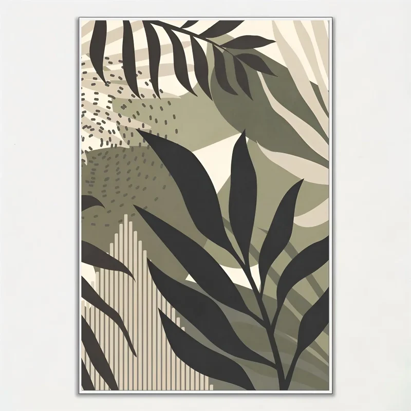 affiche artistique feuilles de palmier pour décoration intérieure