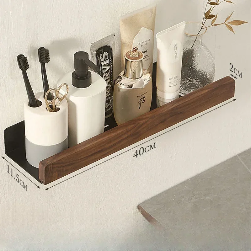 étagère murale en bois massif pour rangement pratique sans perforation