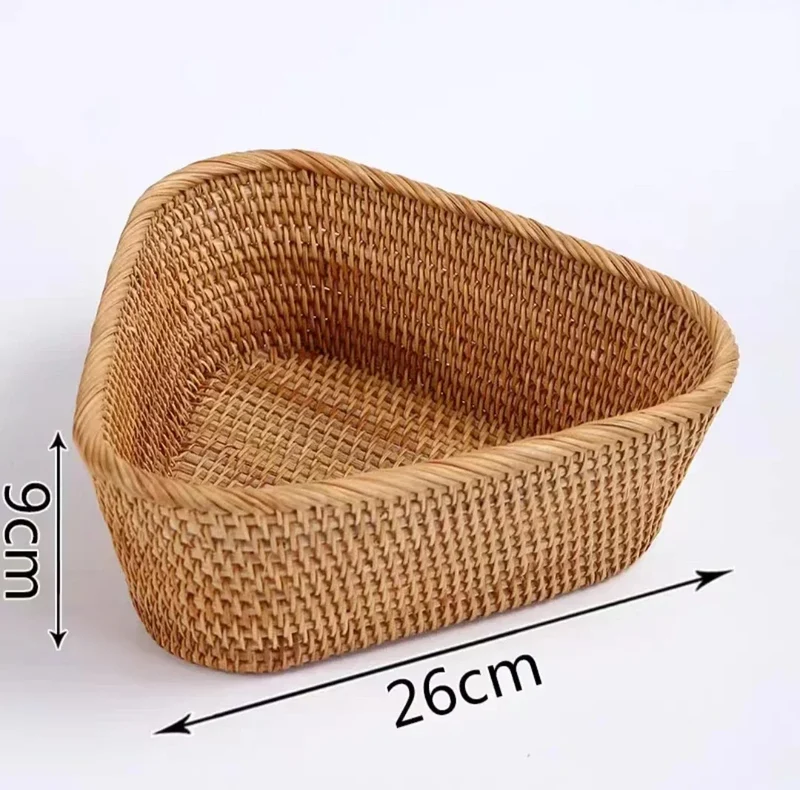 panier de rangement tissé en rotin pour cuisine et pique-nique