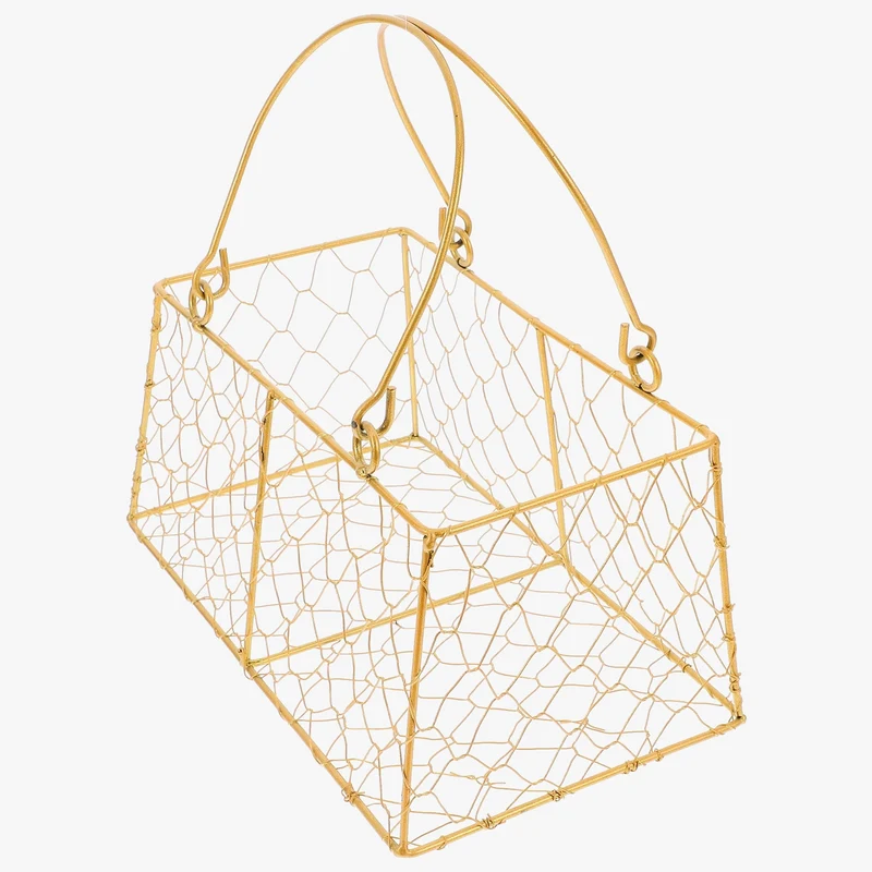 panier à main métal pour mariage avec poignée décorative
