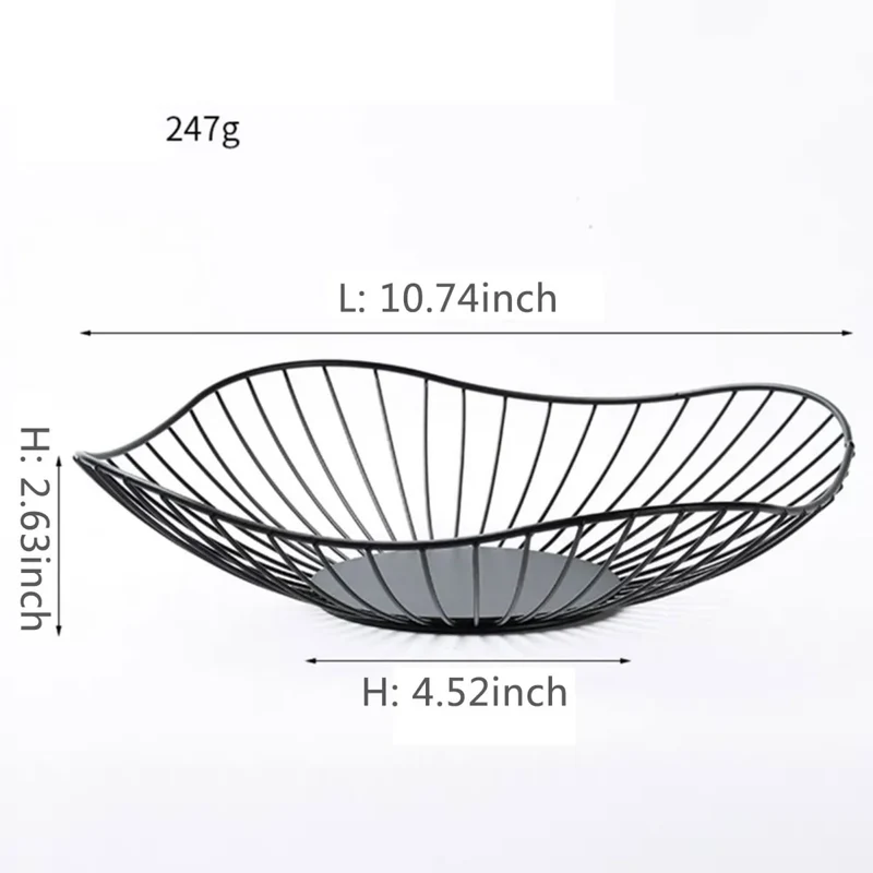 panier à fruits en fer multi-tailles pour rangement divers