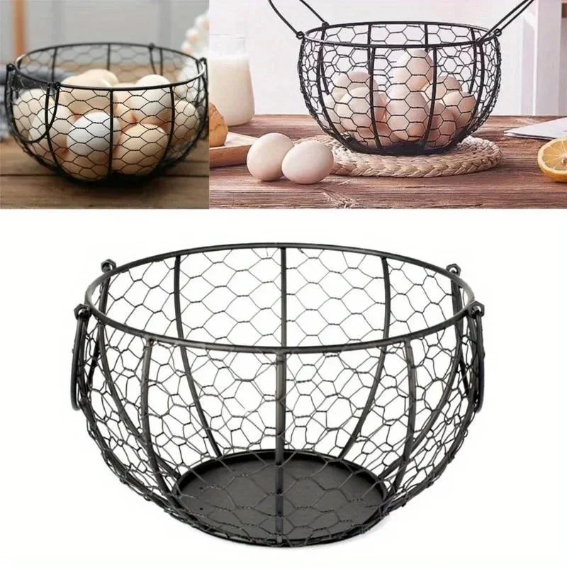 panier à œufs en métal pour rangement de cuisine