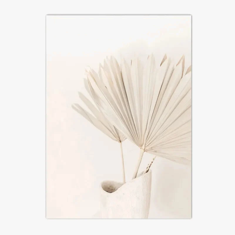 affiches de roseaux et fleurs séchées pour décoration murale