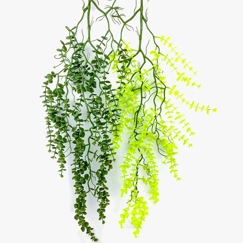 plantes artificielles en rotin et eucalyptus pour décoration intérieure et extérieure
