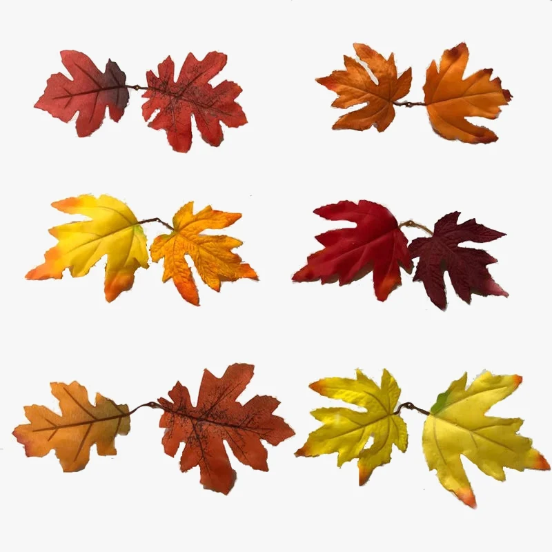 lot de 20 feuilles d'érable artificielles pour décorations d'automne