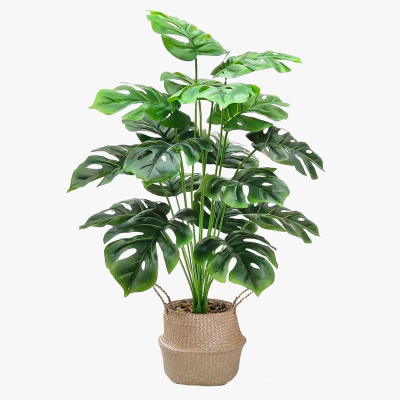 plantes artificielles monstera palmier feuilles de tortue pour décoration