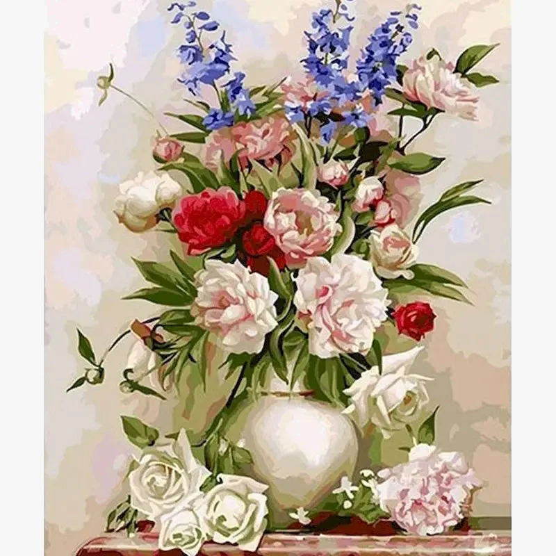 kit de peinture par numéro fleurs pour adultes décorations artisanales