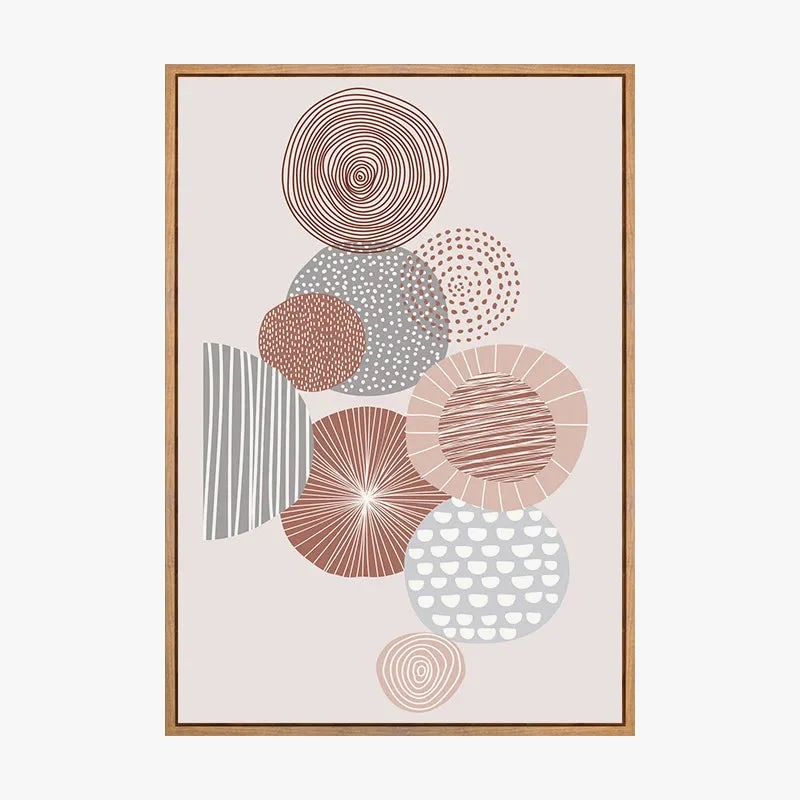 art abstrait de fleurs géométriques pour décoration moderne