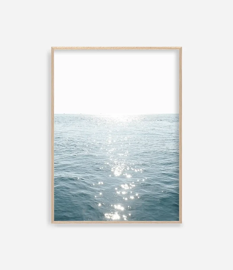 affiche photographique de vagues océan paysage marin décor mural