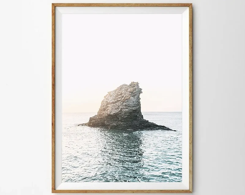 affiche de photographie de vagues océan paysage marin décor mural