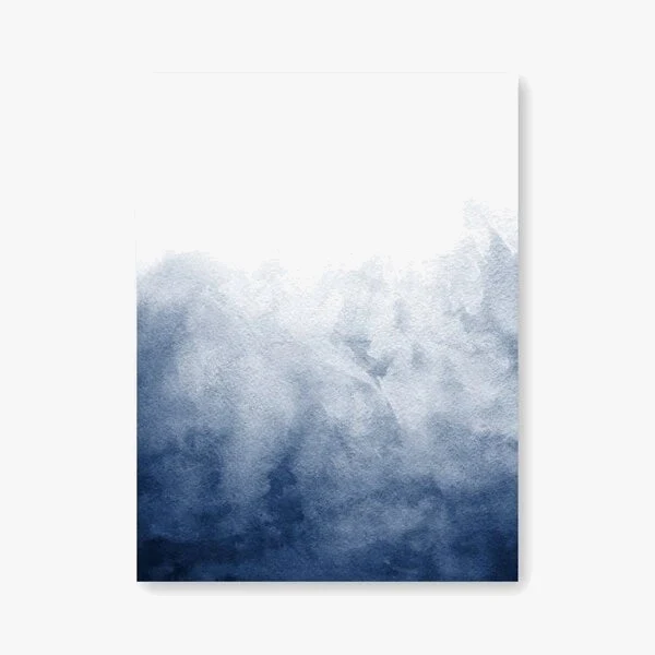 peinture abstraite aquarelle océanique art mural décoration moderne