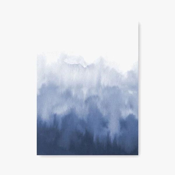 peinture abstraite aquarelle océanique art mural décoration moderne
