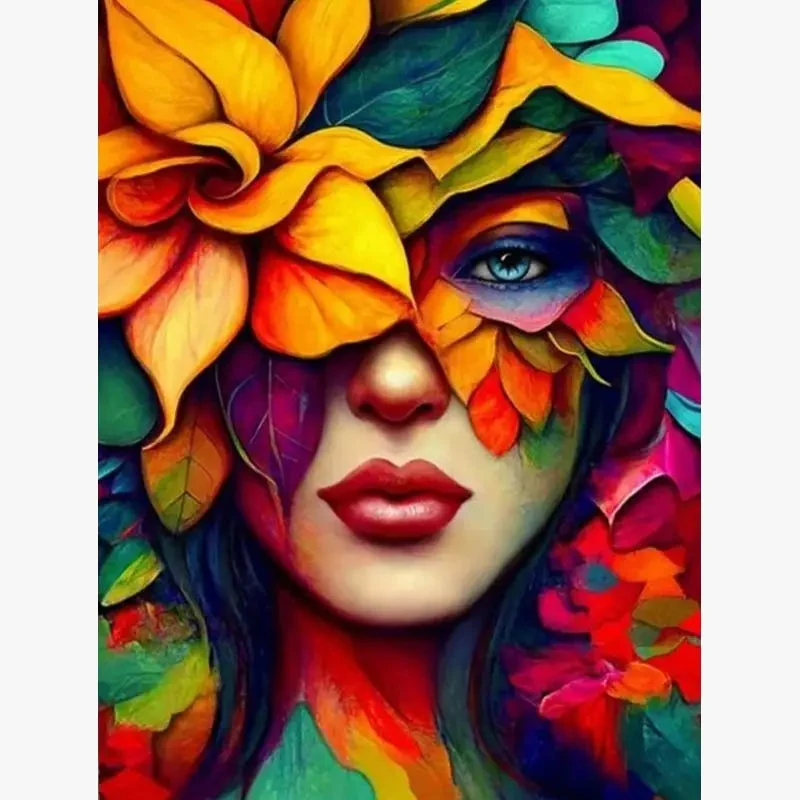 peinture par numéros moderne fleurs pour adultes artisanat décoratif