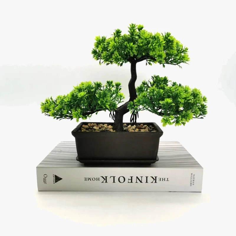 plantes de pin artificielles bonsaï arbre ornemental décoration intérieure