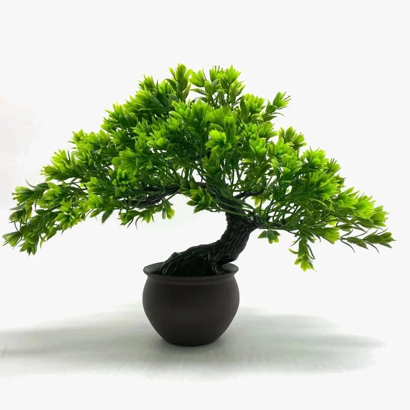faux bonsaï en pot décoration plantes artificielles pour bureau