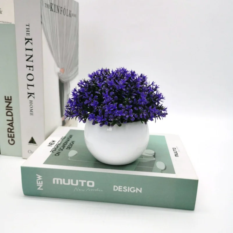 mini plantes artificielles en pot pour décoration intérieure et extérieure