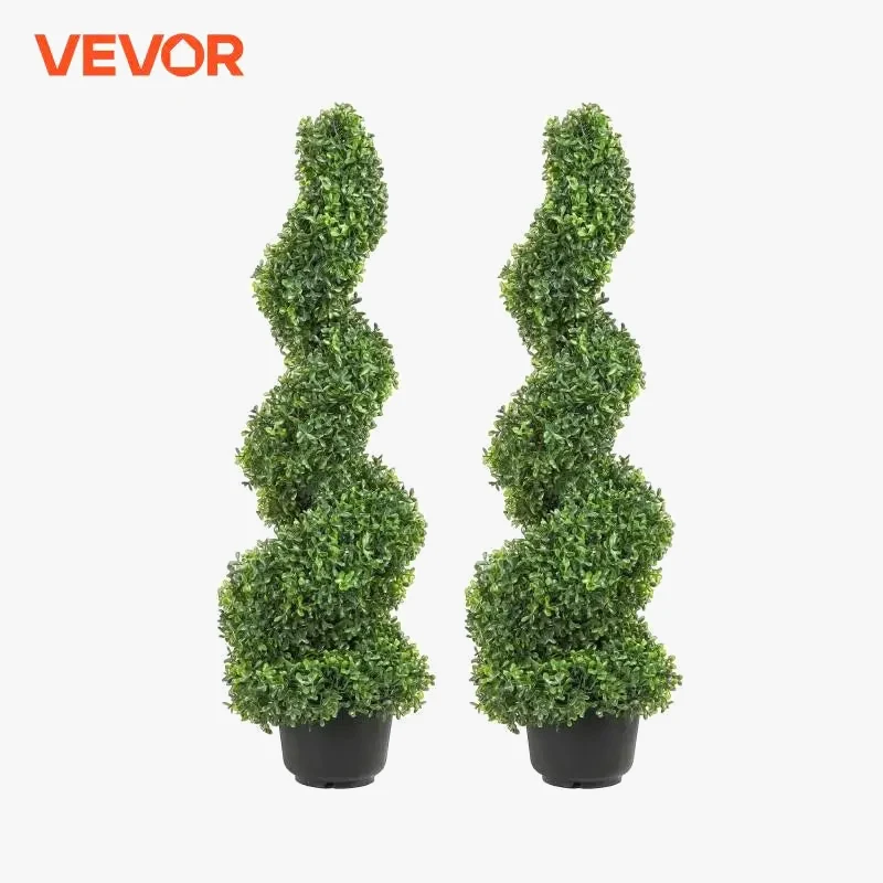 plante artificielle topiaire spirale décorative en plastique vert