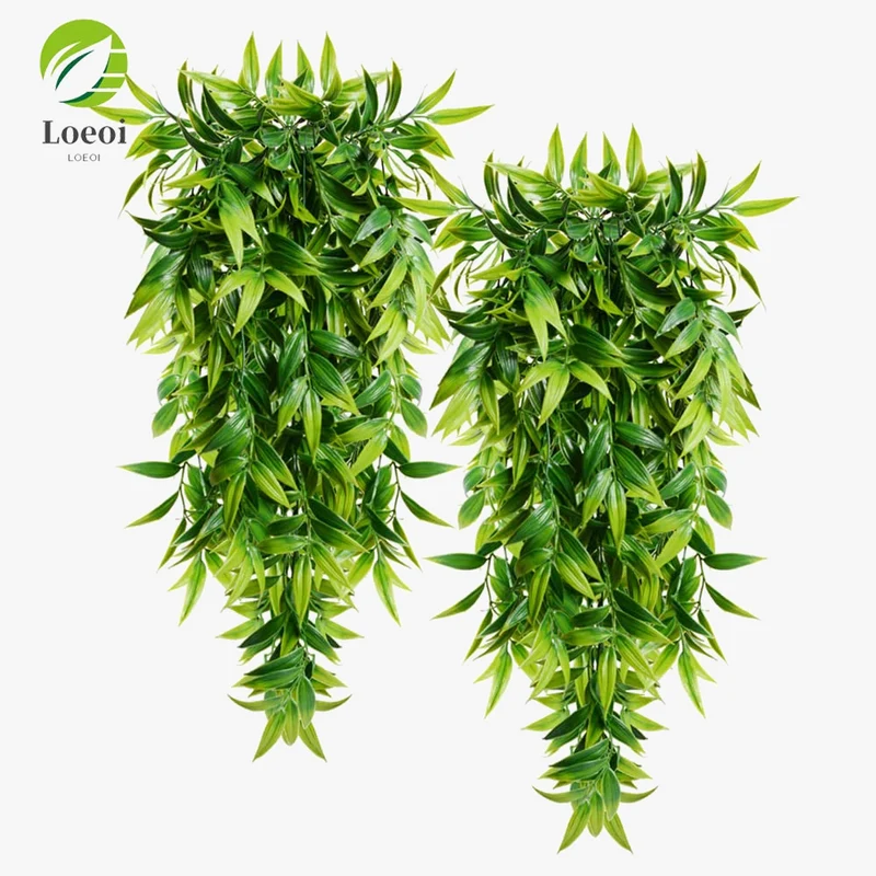 plantes suspendues en bambou pour décoration extérieure jardin