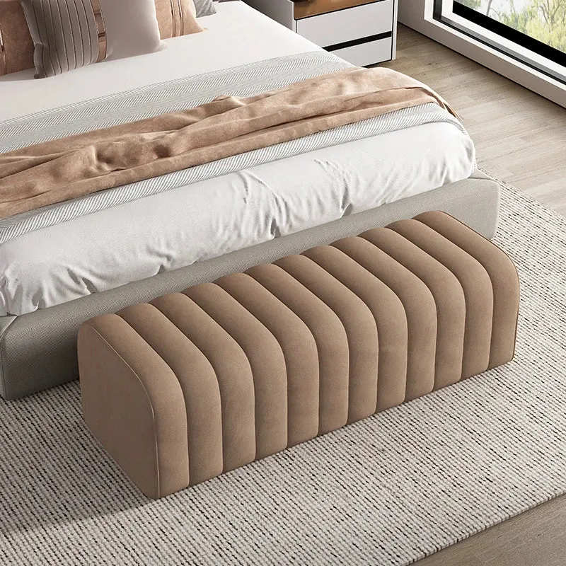 banc en velours nordique repose-pieds doux et élégant