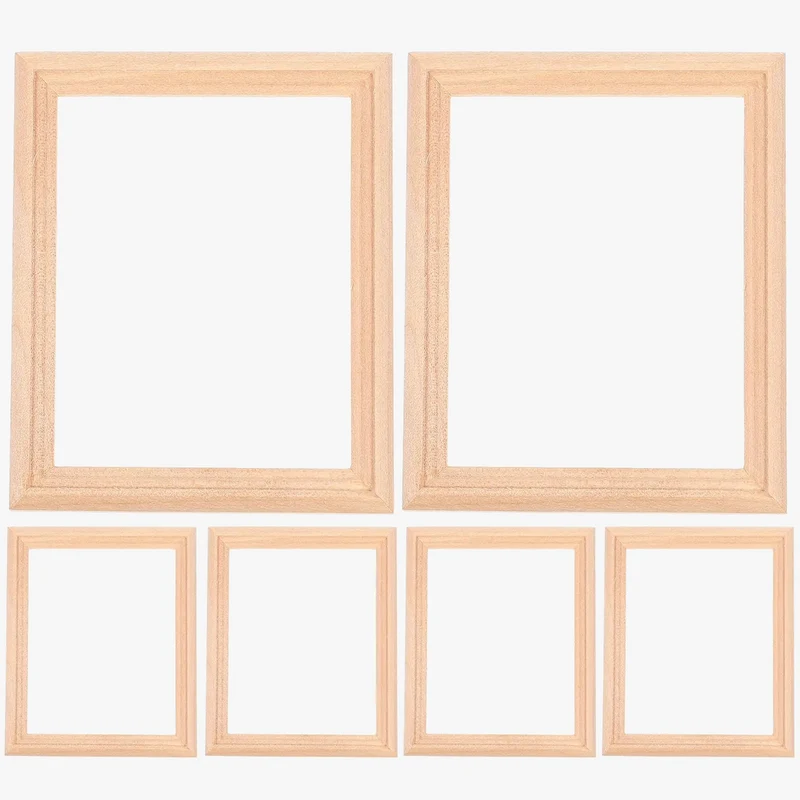cadre photo miniature pour maison de poupée et accessoires en bois