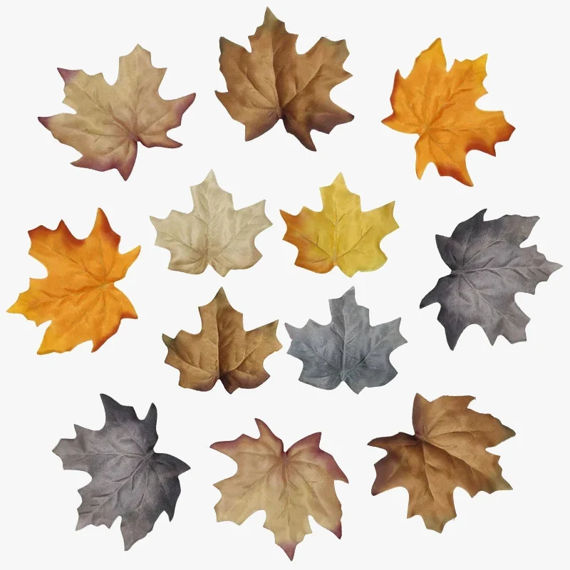 lot de 12 feuilles d'érable artificielles pour décoration automnale