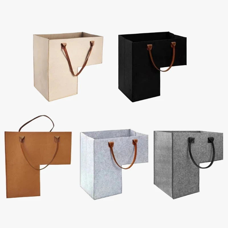panier en feutre pratique pour rangement de vêtements