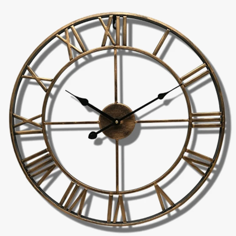 horloge murale chiffres romains décorative pour intérieur et extérieur