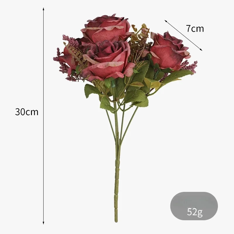 bouquet de roses artificielles pour décoration de jardin