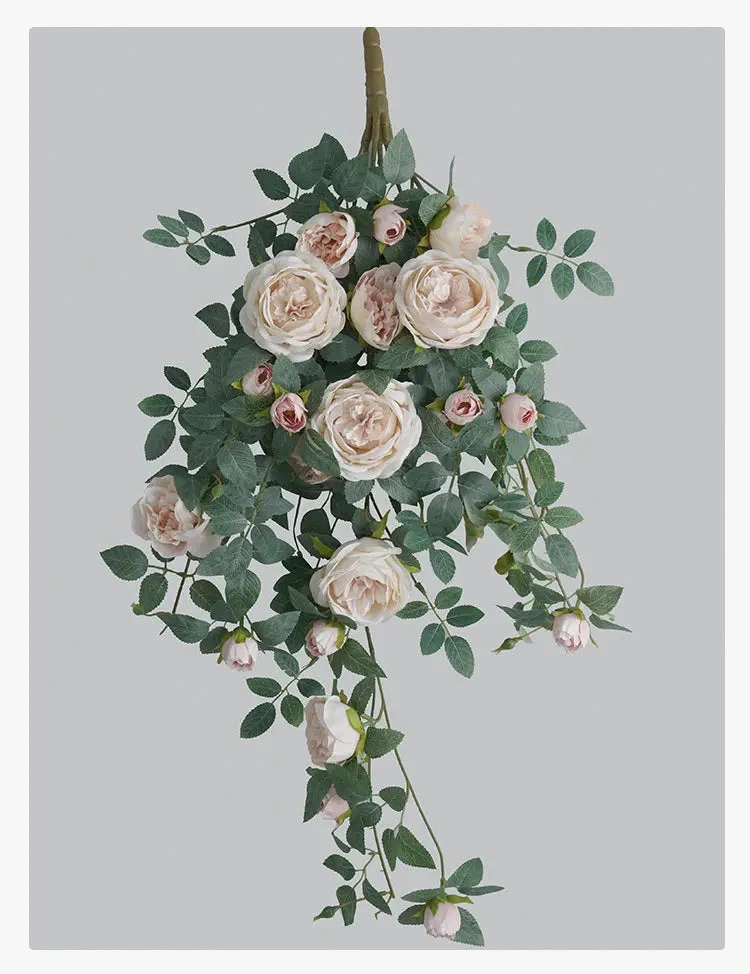 vigne de pivoine en soie artificielle pour décoration élégante